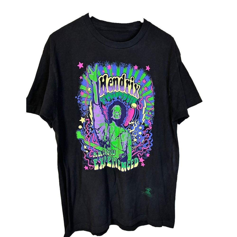 Liquid Blue Jimi Hendrix Are You Experienced 2018 Graphic T-Shirt Unisex Sz L